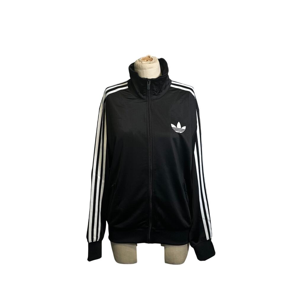 Adidas Adicolor Classic Firebird Loose Track Jacket in Black & White